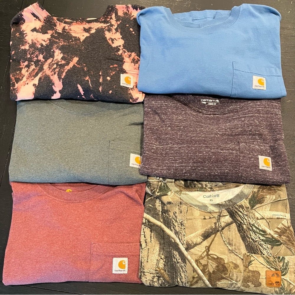 A bundle of 6 Carhartt T-shirt’s XL